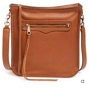 Rebecca Minkoff Regan Feed bag in Tan Leather.